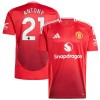 Maillot de Supporter Manchester United Antony 21 Domicile 2024-25 Pour Homme